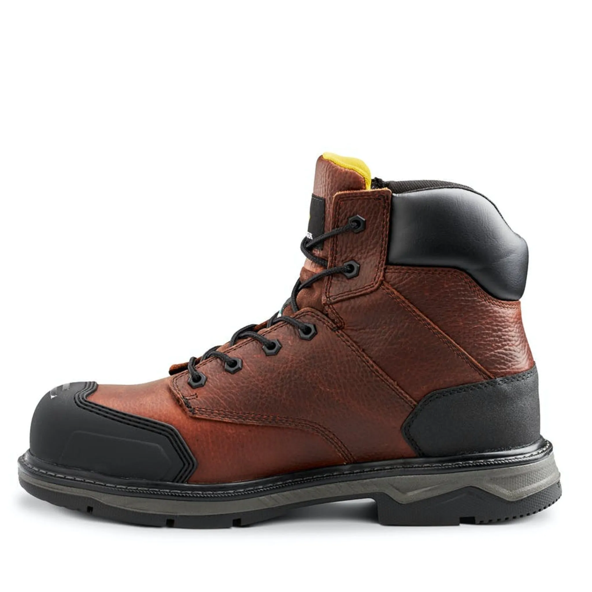 Terra Men's Safety Work Boots Patton 6" Leather Waterproof with Aluminum Toe and Composite Plate  | Sizes 6-15