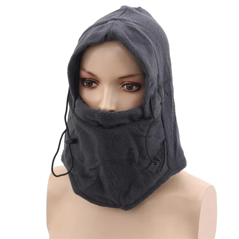 Winter Thermal Fleece Balaclava Men Hat Neck Warmer Hiking Scarf Waterproof Hunting Cycling Hat Hooded Neck Snowboard Face Mask